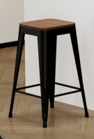 Williston Forge Hartung 24" Counter Height Stool, Matte Black, New in Box $299