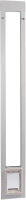 Ideal Pet Aluminum Pet Patio Door with Single Pane Glass and Clear Flexible Flap. Fits up to 1&rdquo; Aluminum Patio Track Width, Small/5" x 7" Flap Size, White New In Box $199