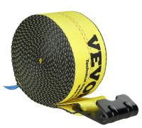 VEVOR Winch Straps, 4" x 30', 6000 lbs Load Capacity, 18000 lbs Break Strength, Truck Straps with Flat Hook, Flatbed Tie Downs Cargo Control for Trailers, Farms, Rescues, Tree Saver New $79