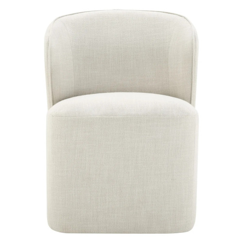 AllModern Niha Upholstered Dining Chair with Casters, Effie Linen Performance Linen, New in Box $499