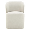 AllModern Niha Upholstered Dining Chair with Casters, Effie Linen Performance Linen, New in Box $499