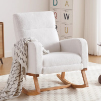 Isabelle & Max Anacely 28" Wide Roki with Solid Wood and Footrest, Beige, New in Box $299