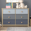 Wade Logan Bustillo 46.1'' W kids 6 -Drawer Dresser, Olso Oak/Cool Grey, New in Box $499