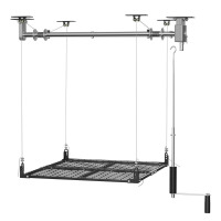 WFX Utility Overhead Garage Storage Lift, Adjustable Heavy-Duty 47.24x47.24 Inch Ceiling Rack with Security Lock, Garage Organization System, 400lbs Load Rating (Standard Edition), New in Box $299
