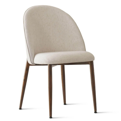 Corrigan Studio Upholstered Dining Chair with Metal Legs, Beige, New in Box $399