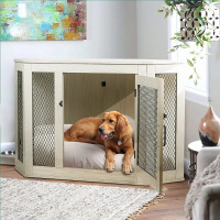 Archie & Oscar Bromborough Corner Dog Crate, Grey, New in Box $299