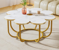 Mercer41 Behrett Flower-Shaped Coffee Table New In Box $299