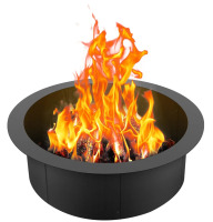 VEVOR Fire Pit Ring, 30-Inch Inner Diameter, 10inch Height 2.5mm Thick Fire Pit Insert, Heavy Duty Carbon Steel Liner DIY Campfire Ring above or In-Ground, for Outdoor Camping, Bonfires New In Box $199