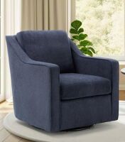 Wade Logan Upholstered Swivel Accent Chair, 360&deg; Swivel Lounge Chair with Removable Cushions, Textured Fabric, Modern Armchair in Green New in Box $799