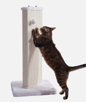 Sopapets Cat Scratching Post 32.7 Inches with Natural Sisal Rope, Sturdy Cat Scratcher for Indoor Cats & Kittens, Hanging Toy Ball, Grey New In Box $79