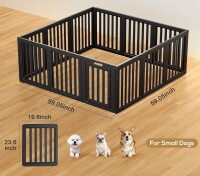 LoveTail Store Dog Playpen Indoor, Puppy Playpen, Black 23.6" H, 12 Panels New In Box $299