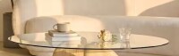 CHRISTOPHER KNIGHT HOME Oaklee 45.67 in. Natural Oval Glass Top Coffee Table Top $299