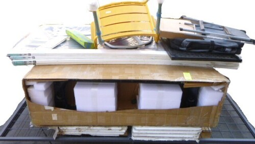 Pallet of Screen Doors, Patio Furniture, Hardware and Misc