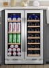 Nipus 24 in. Dual Zone Beverage & Wine Refrigerator, Holds 20 Bottles and 65 Cans, Freestanding or Built-In Cooler with Adjustable Shelves, LED Light, Dual Door Handles &ndash; Classic Series New in Box Factory Refurbished $1199