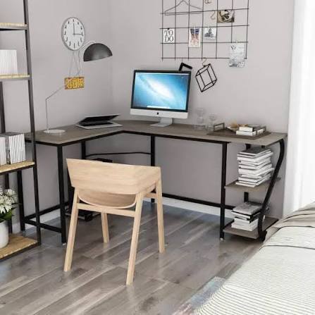 Weehom Reversible L Shaped Desk Large Corner Computer Gaming Desks for Home Office Writing Workstation Wooden Table new in box $299