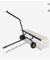 VEVOR Tow Behind Dethatcher, 60-inch Tow Dethatcher with 24 Steel Tines, Lawn Dethatcher Rake for ATV or Mower, Tow Behind Lawn Rake with Lift Handle for Leaves, Pine Needles, and Grass New in Box $499