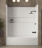 Vanity Art 60 in. x 32 in. SME Alcove Skirt Soaking Bathtub with Right Overflow and Drain in White (2 Boxes) New in Box $699