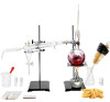 VEVOR Essential Oil Distillation Kit, 500ml Distillation Apparatus, 3.3 Boro Lab Glassware Distillation Kit with Alcohol Lamp, Ceramic Mesh and 24, 40 Joint, 28 pcs Set New In Box $199