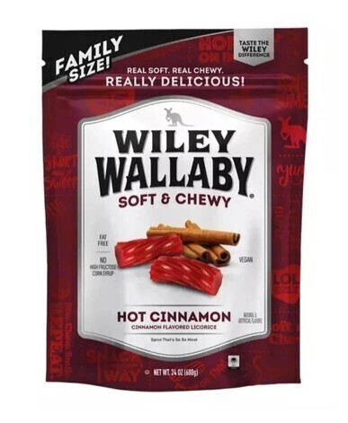 Wiley Wallaby Hot Cinnamon Licorice | 7.05 oz, Bag New Best by 12/2026