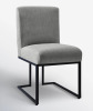 Wade Logan&reg; Bende Modern Fabric Upholstered Side Chair with Metal Sled Base $399