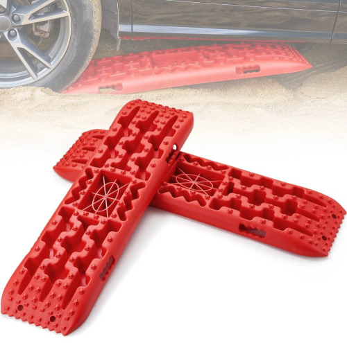 VEVOR 10 TON Traction Boards Pair with PP Material, Recovery Boards for Off-road Vehicles/Cars/Pickups/SUVs/RVs, Pair Tire Traction Mats on Snow, Sand, Mud and Loose Terrain, Storage Bag, Long, Red New In Box $199