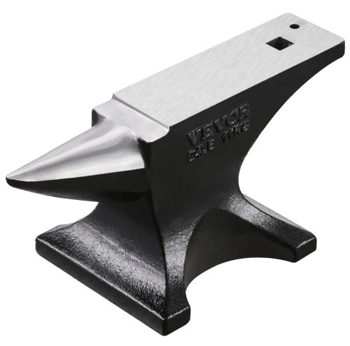 VEVOR Single Horn Anvil, 25lbs Cast Steel Anvil, High Hardness Rugged Round Horn Anvil for Blacksmiths, with Stable Base, Metal Working Tool for Metal Bending, Shaping, Twisting, Craft Projects New In Box $199