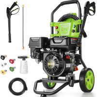 Homdox 4200PSI Gas Commercial Pressure Washer Washing Machine With 4 Adjustable Nozzles, 25Ft Hose New In Box $499