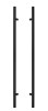 Sure-Loc 48" Centers Back to Back Round Long Door Pull in Flat Black New In Box $499
