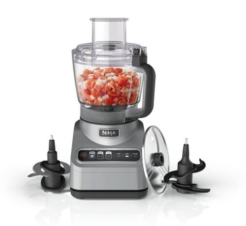 Ninja BN600 Professional Plus Food Processor, 850 Watts, 3 Functions for Chopping, Slicing & Dough with 9-Cup Processor Bowl, 3 Blades, Food Chute & Pusher, Silver On Working $199