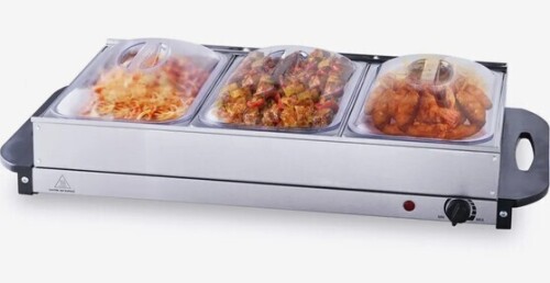 VEVOR Electric Buffet Server & Food Warmer, 25.6" x 15" Portable Stainless Steel Chafing Dish Set with Temp Control & Oven-Safe Pan, Perfect for Catering, Parties, Events, Entertaining, Silver, ETL New In Box $199
