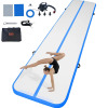 VEVOR Gymnastics Air Mat, 4 inch Thickness Inflatable Gymnastics Tumbling Mat, Tumble Track with Electric Pump, Training Mats for Home Use/Gym/Yoga/Cheerleading/Beach/Park/Water, 16 ft, Blue New In Box $299
