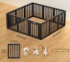 LoveTail Store Dog Playpen Indoor, Puppy Playpen, Black 23.6" H, 12 Panels New In Box $299