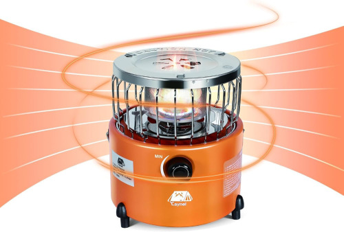 Caynel 2 in 1 Portable Propane Heater and Stove, Outdoor Camping Liquefied Gas Stove, Ice Fishing Hiking Hunting Survival Emergency Tent Multifunctional Handheld Heater (Orange) $79