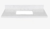 Ariel 42 Inch Carrara White Quartz Bathroom Vanity Countertop With Undermount Rectangle Single Sink And Includes Backsplash New In Box $699