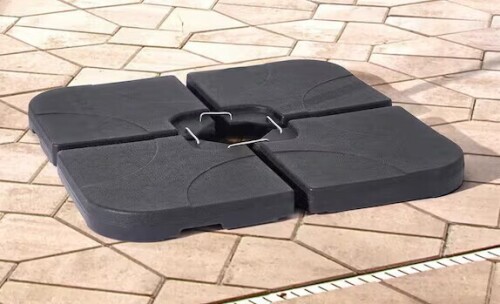 JOYESERY 180 Lbs Patio Umbrella Base in Black, Water/Sand Filled Weighted Hanging Cantilever Umbrella Base New In Box $199
