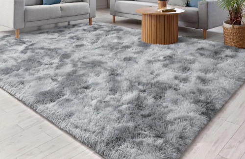 Ebern Designs Antonije Tie Dye Shag Area Rug, 5' x 8' $299