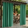 East Urban Home Outdoor Patio Curtains Waterproof - Darkening Thermal Insulated Curtains For Porch, Pergola, Cabana - Sunproof Blackout Drapes With Rust Proof Grommets, Set Of 2 Panels, Froest Green, 84" x 108" New In Box $89