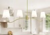 Maxax 4-Light 44 in. Brass Modern Island Dimmable Chandeliers Dining Kitchen Ceiling Lights Foyer Bedroom Lighting New In Box $299