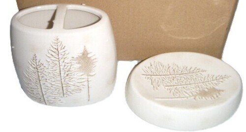 Bonder Home Winter White 3 Piece Bathroom Set New Open Box $79