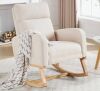 Isabelle & Max Anacely 28" Wide Roki with Solid Wood and Footrest, Beige, New in Box $299