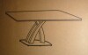 Mercer41 Dashon Modern Rectangular Sintered Stone Dining Table with Gold Stainless Steel Base (2 Boxes) New in Box $1299 - 2