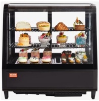 VEVOR Refrigerated Display Case, 3.5 Cu.Ft./100L, 2-Tier, Countertop Pastry Display Case Commercial Display Refrigerator with LED Lighting, TURBO Cooling, Frost-Free Air-Cooling, Rear Sliding Door New in Box $799
