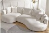 Ivy Bronx 124.8" Boucle Curved Sofa Couch New $2999