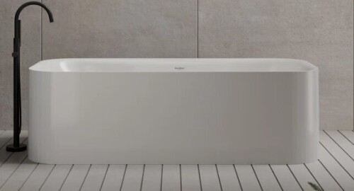 MonBlari 51" X 27.5" Freestanding Acrylic White Soaking Bathtub with Overflow and Pop-up Drain For Bathroom XAMB062GWMB1300 New in Box $1199