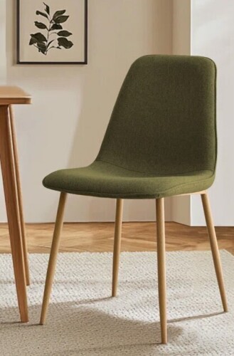 George Oliver 18" Seat Height Upholstered Full Back Side Chair in Green New in Box $299