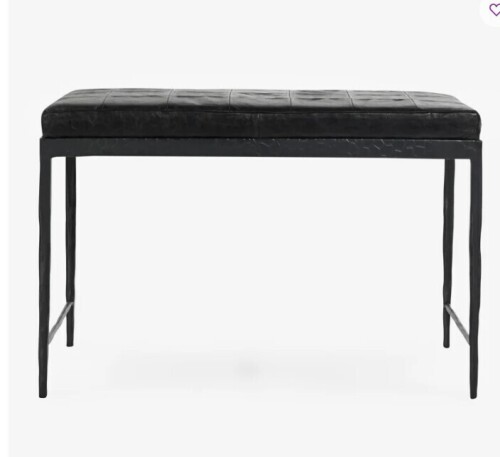 Classic Home Malo Leather Bench New in Box $699