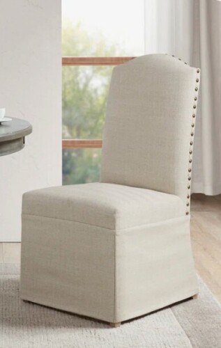 Darby Home Anjila High-Back Dining Chairs with Skirt and Nailhead Trim New in Box $699