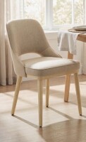 George Oliver Chenille Upholstered Dining Chair With Solid Wood Legs New in Box $399