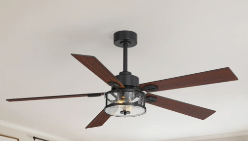 Trent Austin Design&reg; 56 Inch Farmhouse Ceiling Fan With Lights & Remote Control, Quiet Reversible Dc Motor, Wooden Blades, Glass Lampshade - Ideal For Bedroom, Living Room, Dining Room New In Box $399