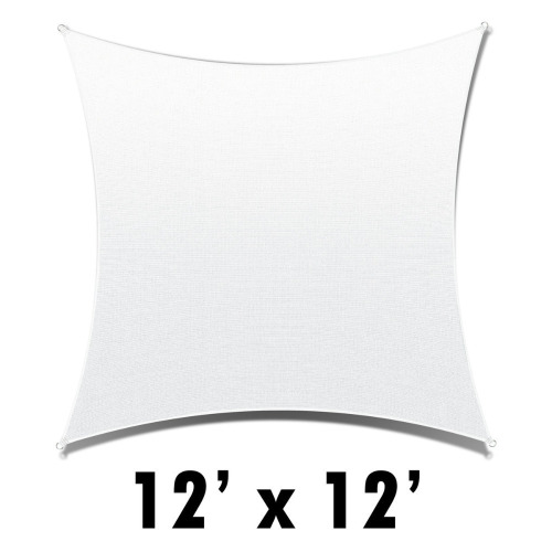 ColorTree 12' x 12' Square Sun Shade Sail, Durable & UV-Resistant $199